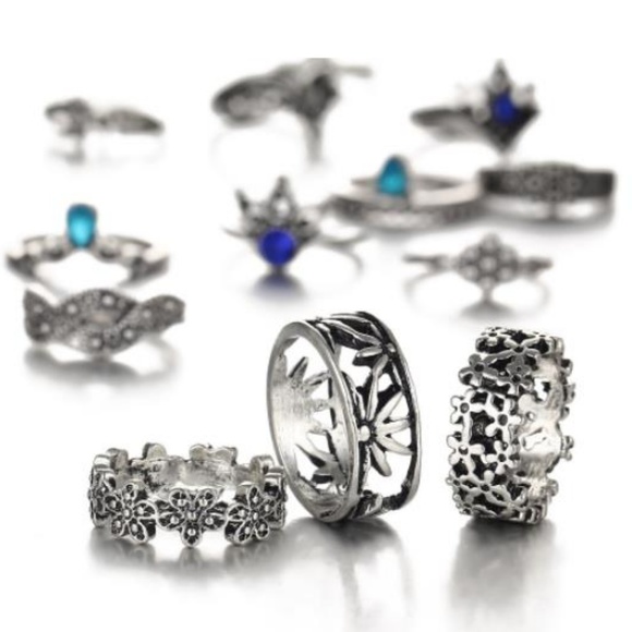 NEW 13pc multi styles ring set - Picture 6 of 8